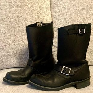 Black Frye Engineer 12l Moto Boots, 8